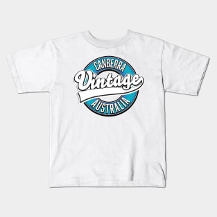 Canberra Australia vintage logo Kids T-Shirt